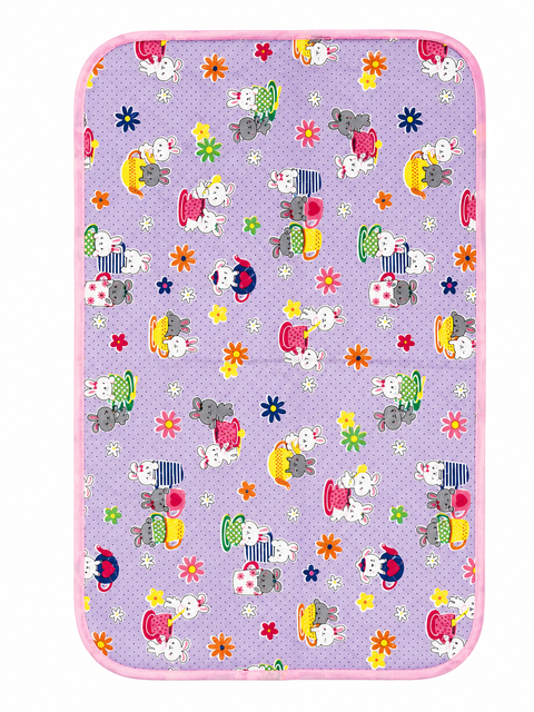 Diaper Changing Sheet - Small - Purple - Tea Time