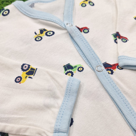 Montaly's - Pack of 2 Rompers - Blue & Tractor