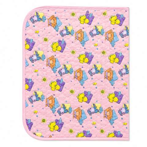 Diaper Changing Sheet - Large - Pink - Bear