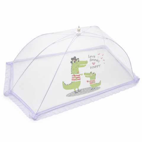 Stainless Steel - Foldable Umbrella Mosquito Net - Green - Dino