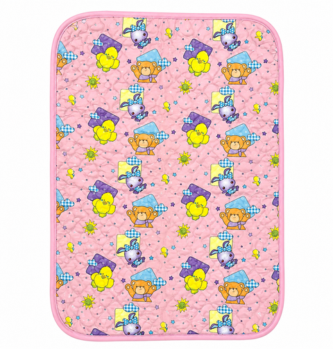 Diaper Changing Sheet - Small - Pink -Bear