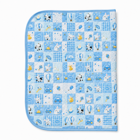 Diaper Changing Sheet - Large - Blue - Car