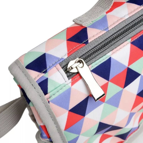 Diaper Changing Clutch - Blue Triangles