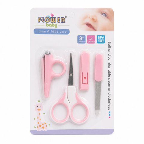 4 Pieces - Flower - Care Kit - Pink