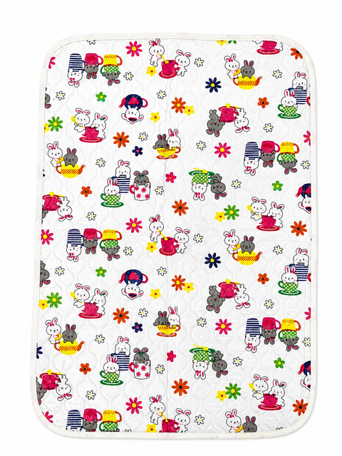 Diaper Changing Sheet - Small - White - Tea Time