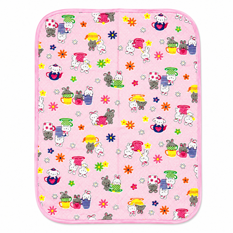Diaper Changing Sheet - Small - Pink - Tea Time