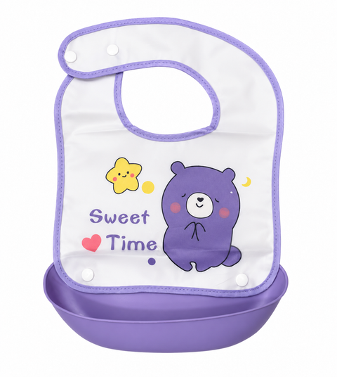 Animal Container Bib Purple