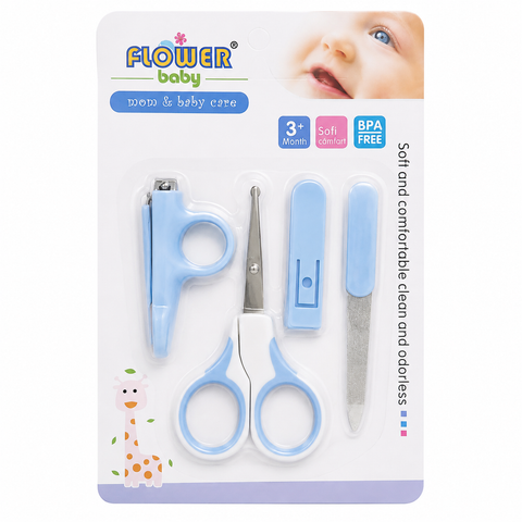 4 Pieces - Flower - Care Kit - Blue