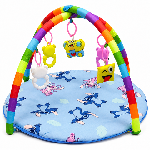 Baby Play Gym Mat with Hanging Toys for 0–12 Months - Lilo & Stitch | Infant Activity Play Mat