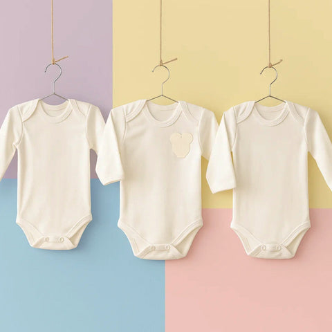 Pack of 3 - Plain Bodysuits - White