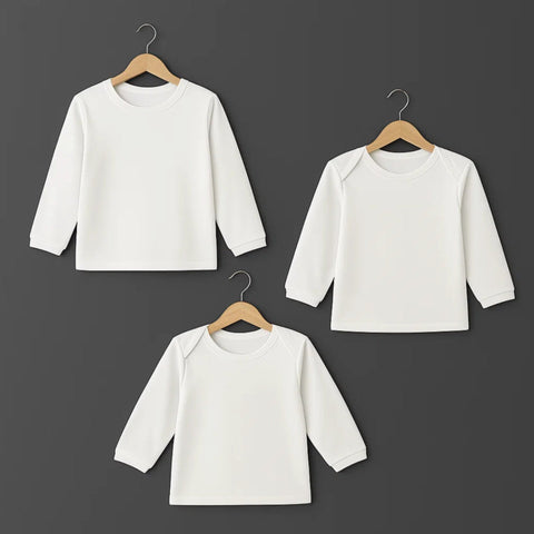 Cotton - 3 Pieces - Inner Vests - White