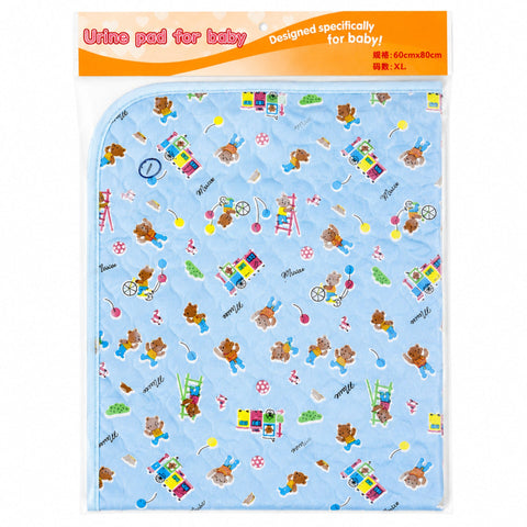 Diaper Changing Sheet - Large - Blue - Bear & Cycle